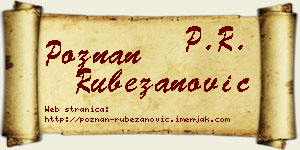 Poznan Rubežanović vizit kartica